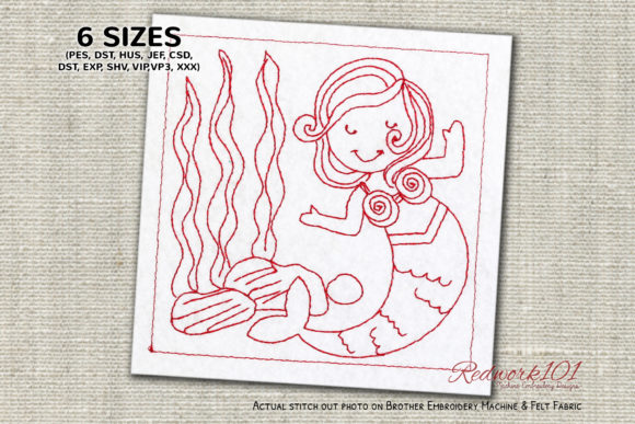Beautiful Mermaid Redwork: A Craft Fair Seller’s Review