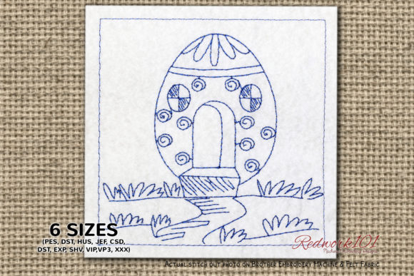 Review: Easter Egg House Redwork Design