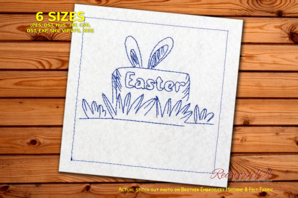 Review: Easter Wood Block Decorated Redwork