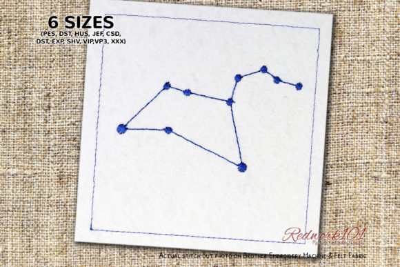 Review: Star Constellation of Leo in Sky Redwork