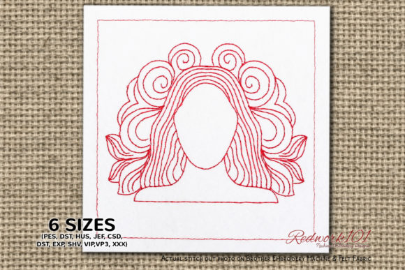 Reviewing Girls Face Virgo Zodiac Redwork Design
