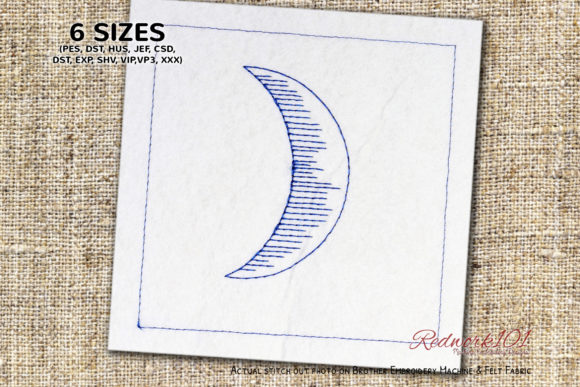 Reviewing the Waning Crescent Moon Embroidery Design